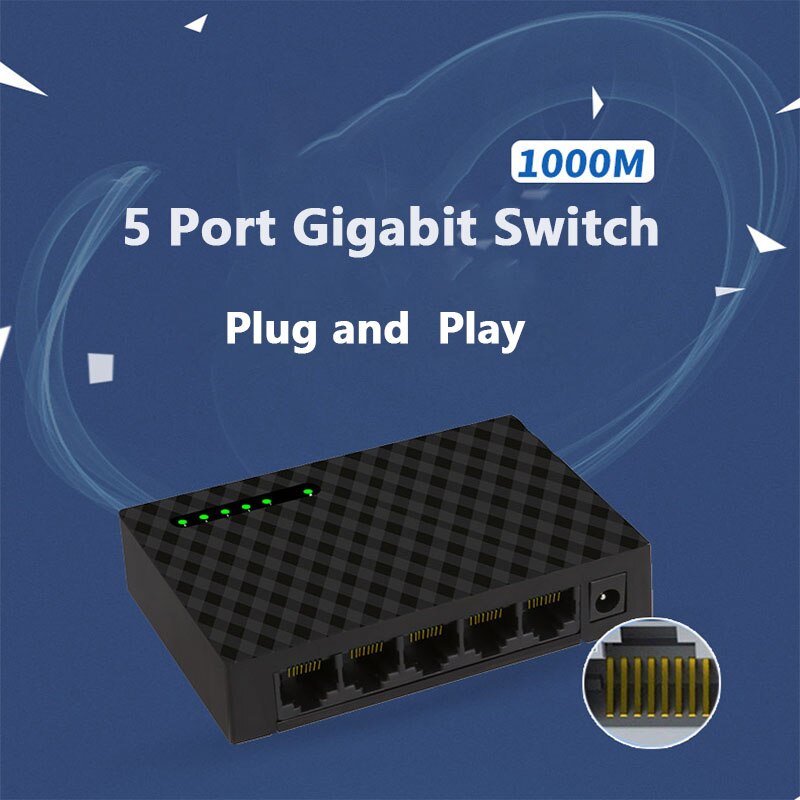 Gigabit Switch 5 Port Gigabit Desktop Switch Ethernet Netwerk Switch 5 Port 10/100/1000M
