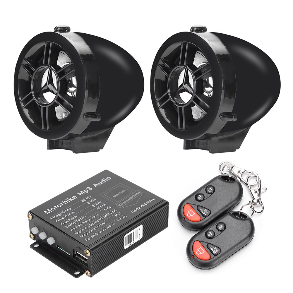 Fernbedienung Motorrad Alarm System Wasserdichte MP3 FM Radio Bluetooth Lautsprecher Stereo Verstärker Moto Anti Diebstahl