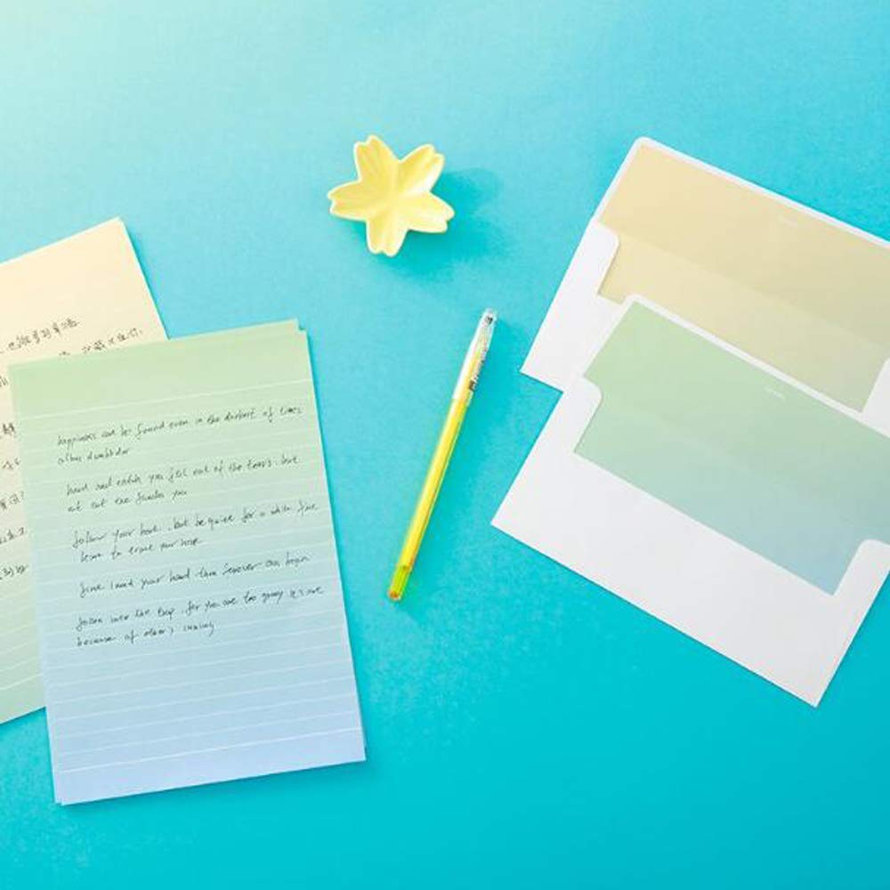 Graduated Color Letter 4 PCS Writing Lined Paper a... – Grandado