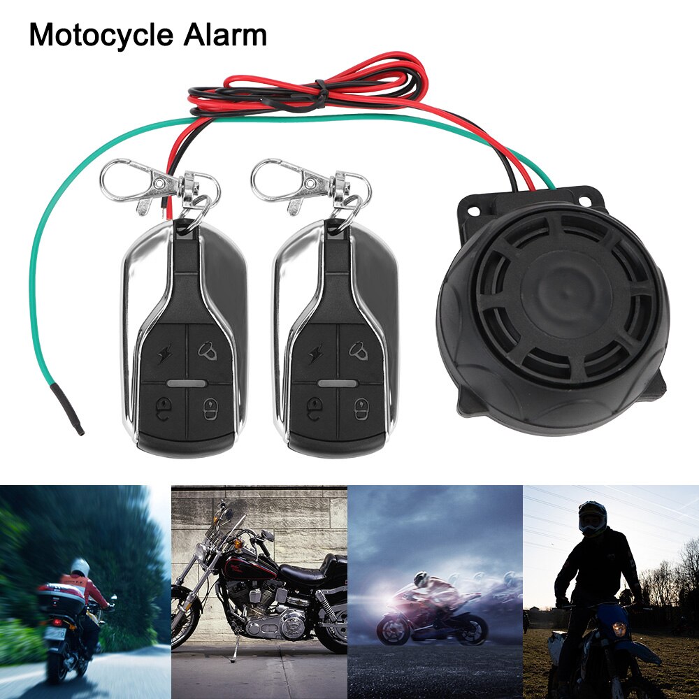 Motorcycle Alarm Security System Bike Scooter Motor Alarm System Dual Remote Control Motorcycle Theft Protection 12V