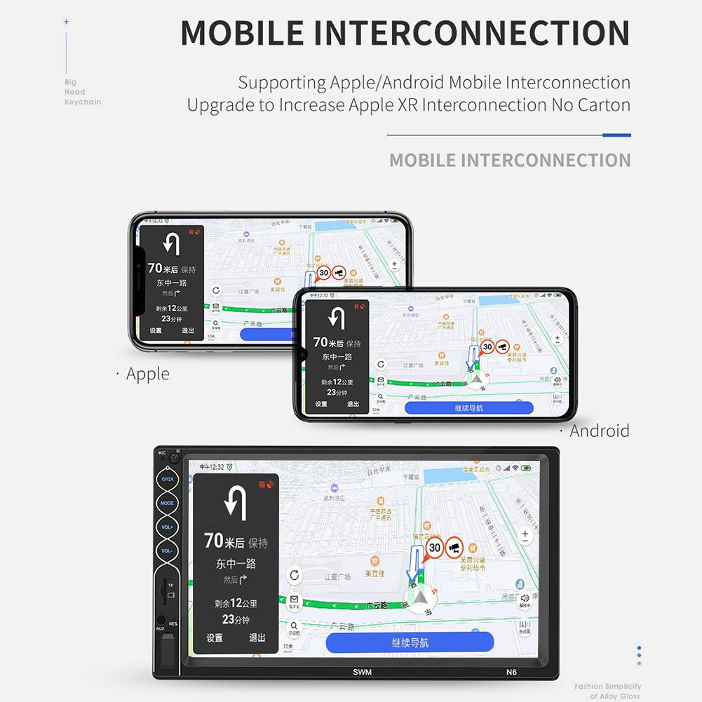 7 Inch Car Radio MP5 Stereo Touch Screen Player 2 Din Auto Radio Stereo Support Mirror Link Rear Camera For IOS/ Android Phone