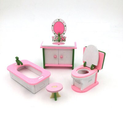 Dollhouse Wooden Colorful Dolls House Miniature Furniture Toys Toy Kids Simulation Furnitures Models House Decor Doll Xmas: 7