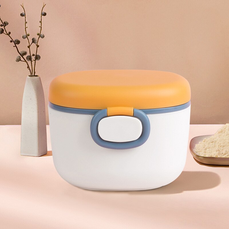 Caja portátil de leche en polvo para bebé, dispensador de fórmula libre de BPA, contenedor de almacenamiento de alimentos, tazas de aperitivos, caja portátil de almacenamiento de cereales para bebé: B YELLOW