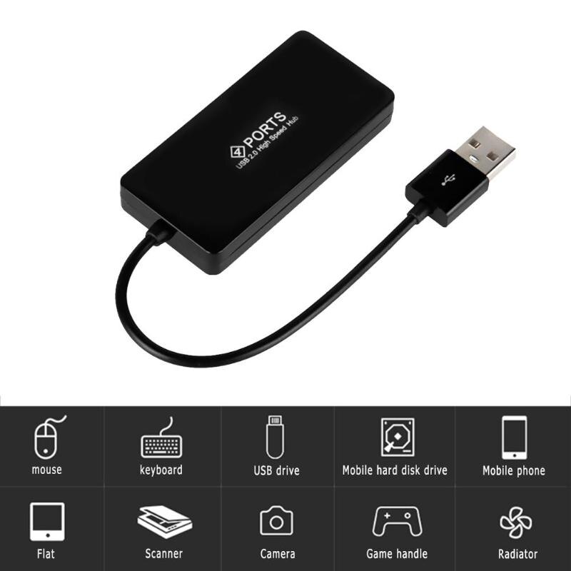4 -poorts usb 2.0- hub usb-poort usb-hub draagbare hub usb-splitter adapterconverter voor apple macbook air computer laptop pc tablet