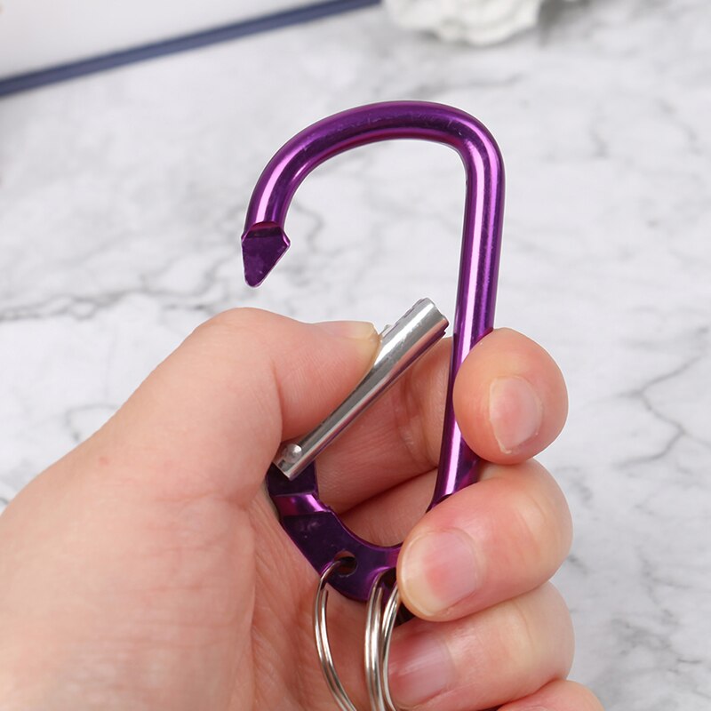 Karabijnhaak klimmen 8cm vergrendelbare type d snelsluiting karabijnhaak gesp gesp hangende aluminium moer rugzak gesp