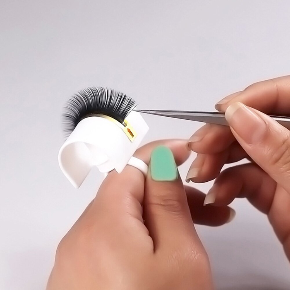 Professionelle U bilden Ring Streifen Falsche Wimpern Verlängerung Palette Kleber Halfter einstellen Finger Werkzeug machen-hoch Liefert mehrere wimpern zu
