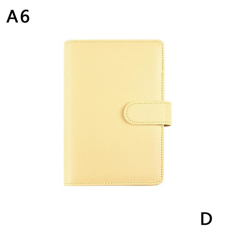 A5 A6 Loose Leaf Ring Binder Notebook Multifunctionele Planner Wekelijkse Maandelijkse Dagboek Notebook Cover Briefpapier Student Leveringen: A6 yellow