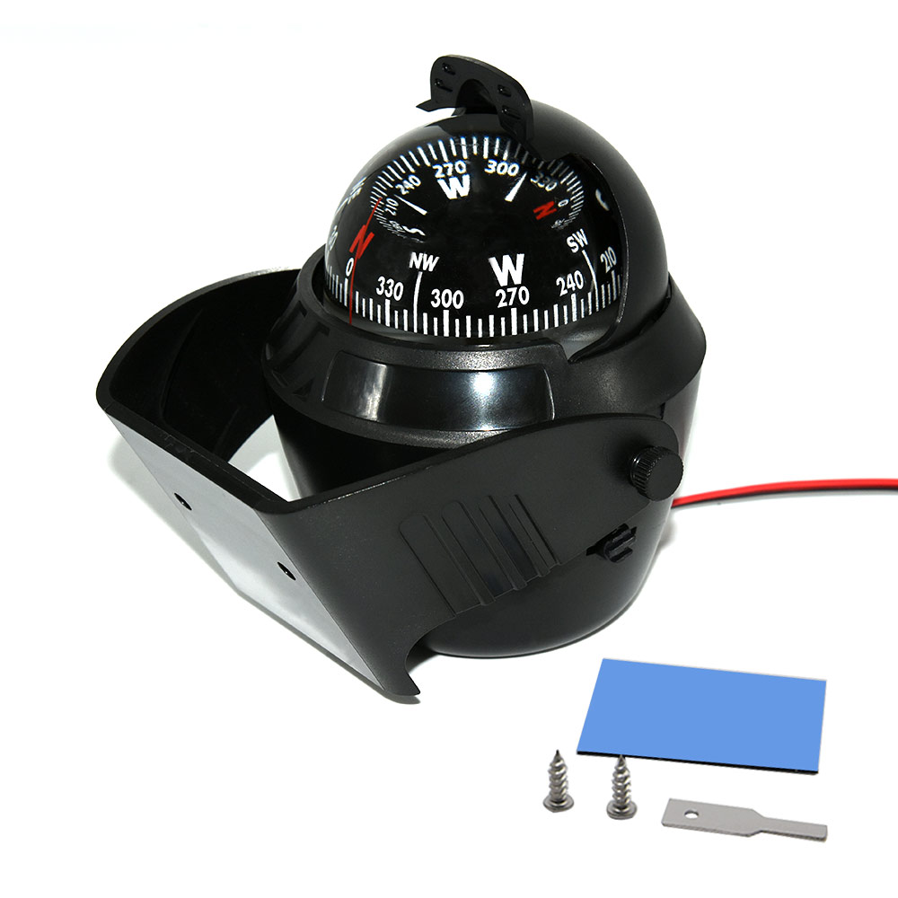 Marine Navigation Compass Black With Electronic LE... – Grandado