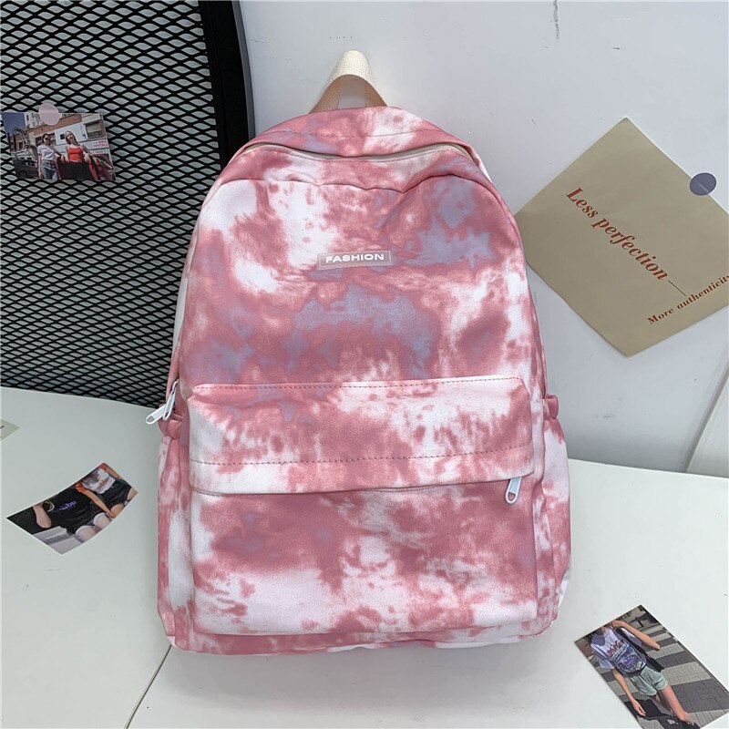 Frauen Schule Rucksack für Teenager Mädchen Nylon Rucksack Beiläufige Damen Reise Bagpack Wiedergabe Rucksäcke Weibliche Mochila: Rosa