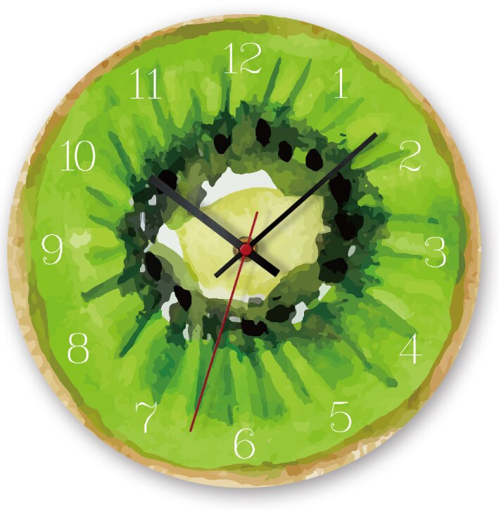 Fruit Wall Clock Lime Modern Kitchen Lemon Clock Watch Home Decor Living Room Clock Tropical Fruit Wall Art Timepieces: 2