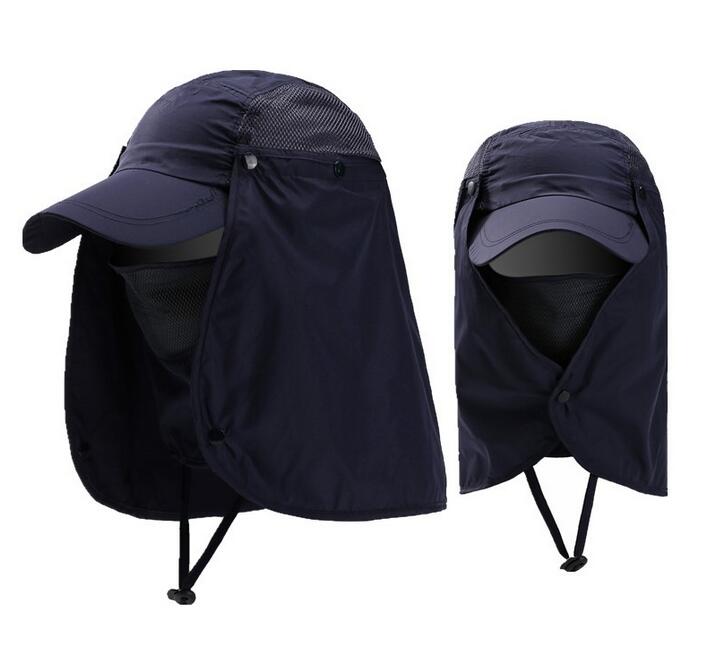 Gorro Unisex para deportes al aire libre, pesca, senderismo, protección UV, cara, cuello, solapa, para el sol: 2