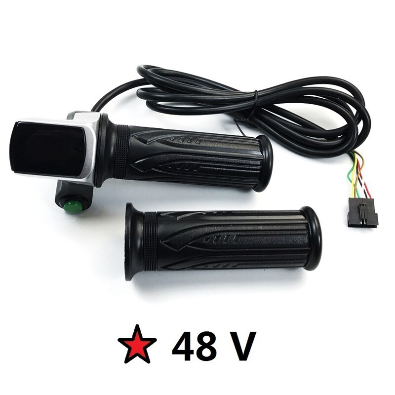 1 Paar Waterdichte Lcd Display Elektrische Fiets 48V Twist Throttle Motor Elektrische Scooter E Fiets Stuur Grip