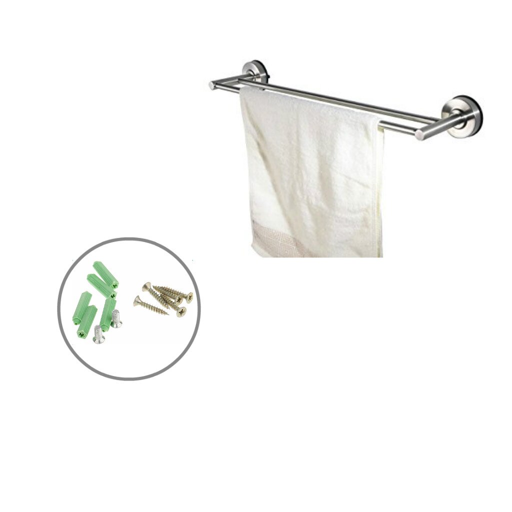 Double barre murale pour salle de bain | Support de porte-serviette mural moderne porte-serviette cintre de rangement pour étagère