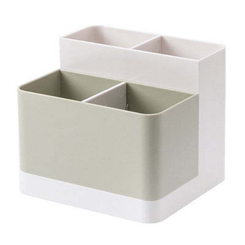 Multi-function Desk Organizer Storage Holder Office School Storage Case Plastic Pen Box Desk Pencil Organizer Student Supplies: blue down