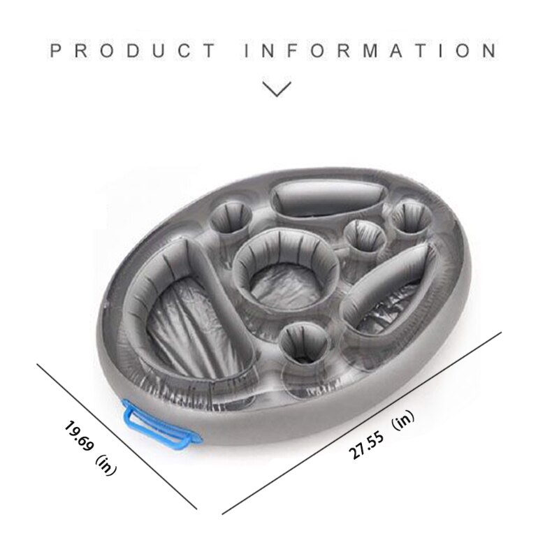 Fancy Opblaasbare Drijvende Drinken Houder Zwembad Voedsel Lade Koeler Serveren Bar Voor Zomer: Default Title