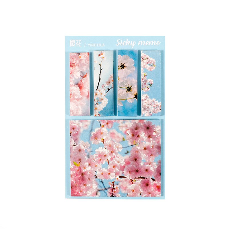 Domikee Leuke Creatieve Zelfklevende Kantoor School Memo Pad Student Draagbare Sticky Notes Pad Index Label Briefpapier Leveringen: cherry