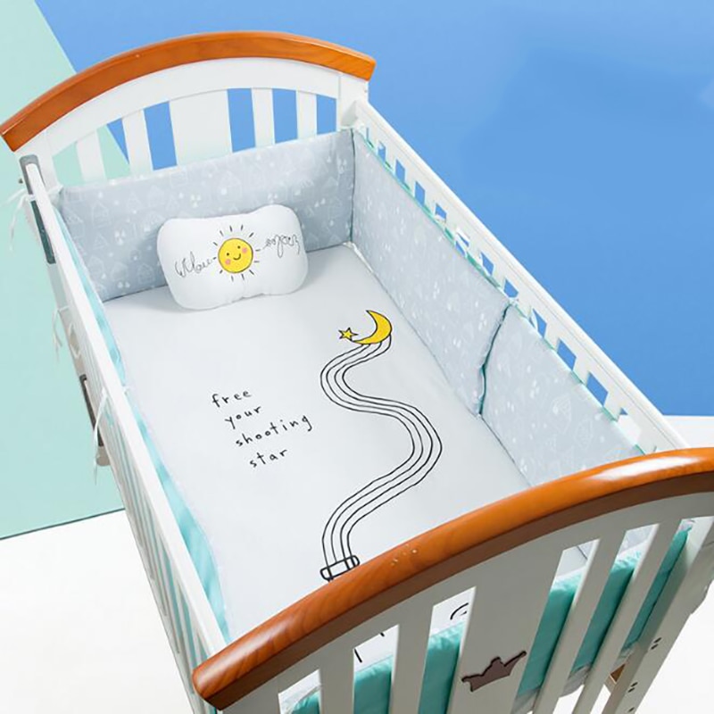 Bomuld baby seng madras dækning sengetøj madras beskyttelse dækker dyr børn lagen krybbe sengetøj bmt 078
