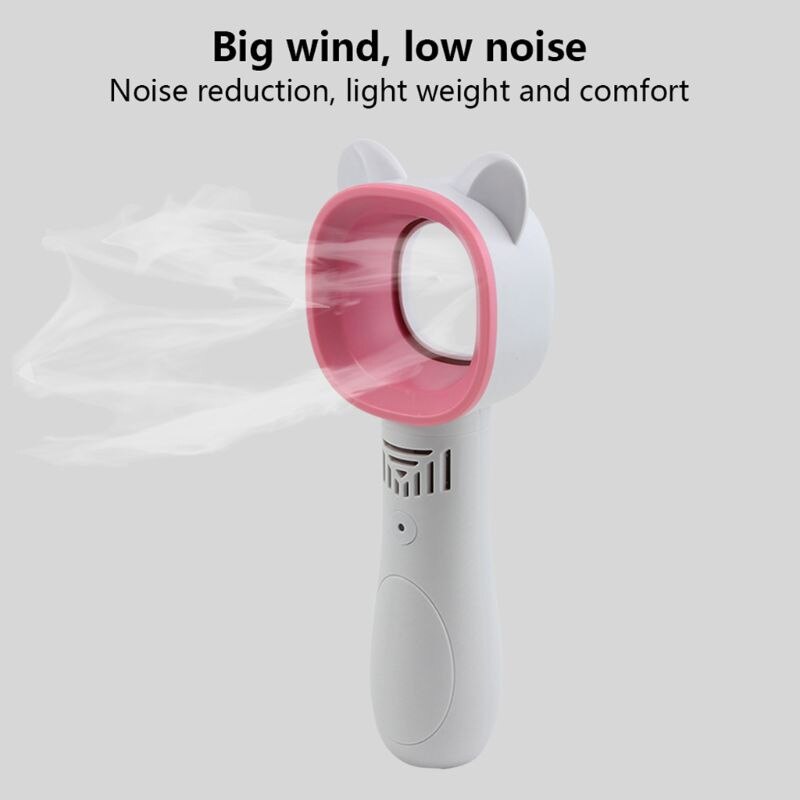 Draagbare, bladloze ventilator, handzame minikoeler, handige ventilator zonder blad, usb-oplaadbaar, klein persoonlijk koelgereedschap voor thuis