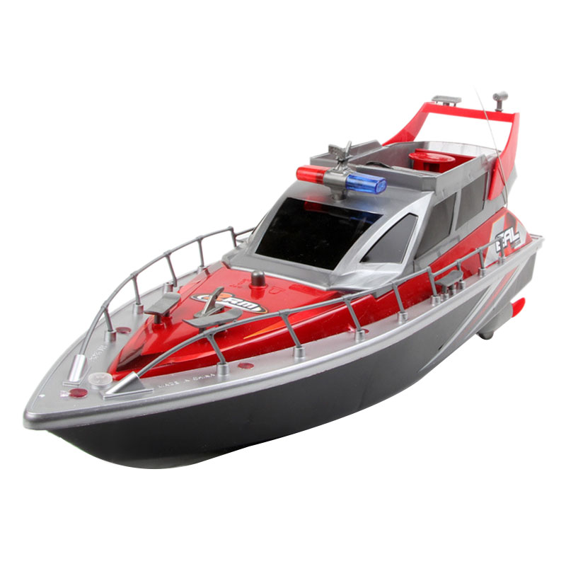 Politie Afstandsbediening Boot 1:20 Politie Speed Boot Rc Boot Elektrische Volledige Functie Grote 4-Kanaals Patrouilleboot Afstandsbediening controle Boot