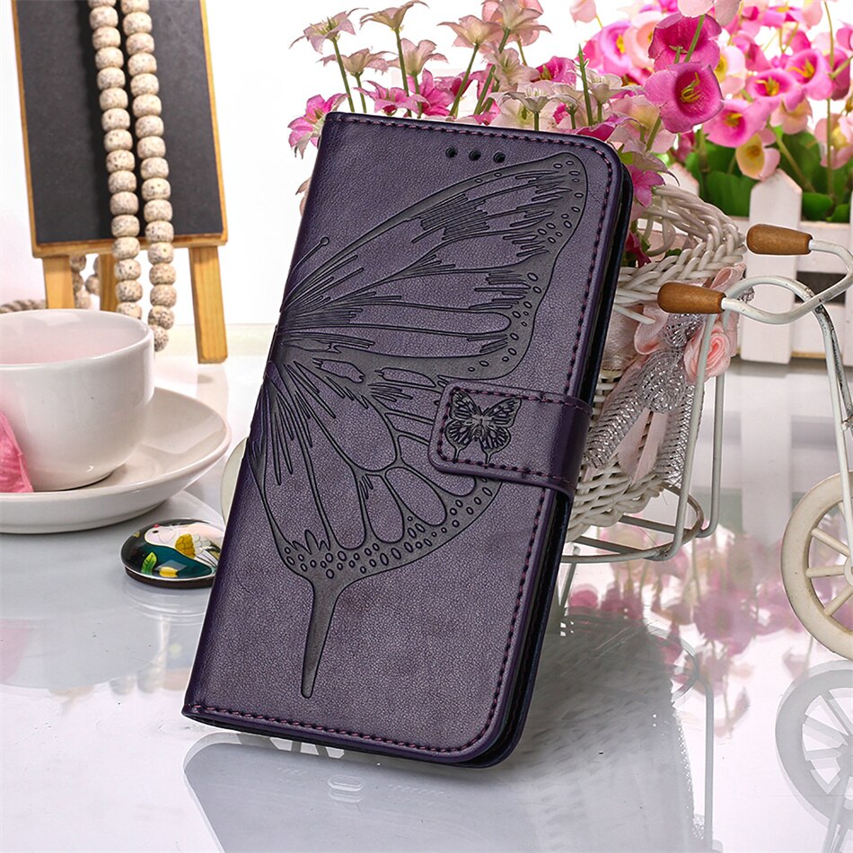 Nowy nabytek w zwyczajnym kolorze pokrowiec na ZTE Blade A31 A71 portfel na karty etui na telefon komórkowy z uchwytem D03E: For Blade A31 / Dark Purple