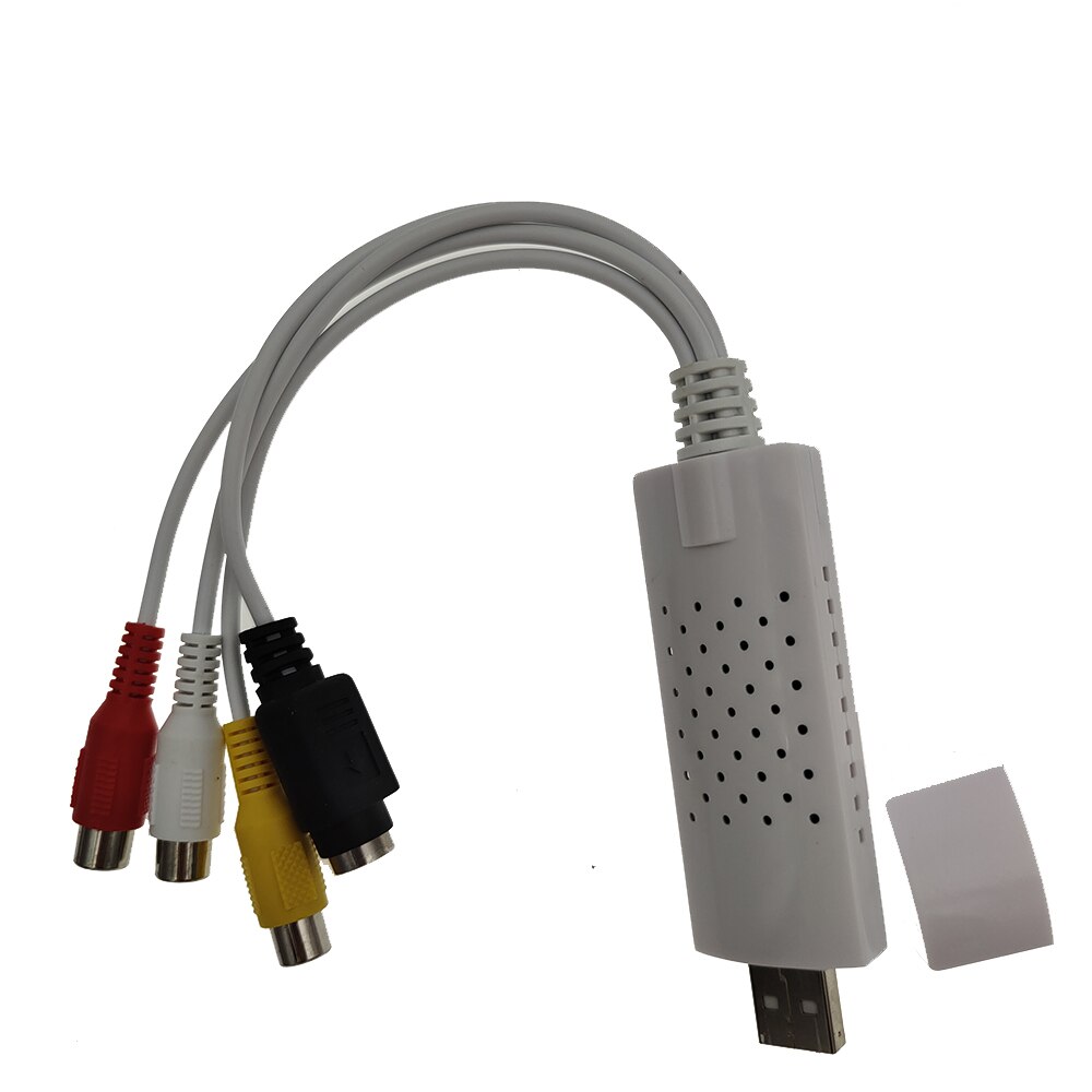 USB 2.0 Capture Card 4 Channel For Video TV DVD VHS Audio Capture Adapter Card For Windows 2000/XP/7/10 TV Video DVR: White