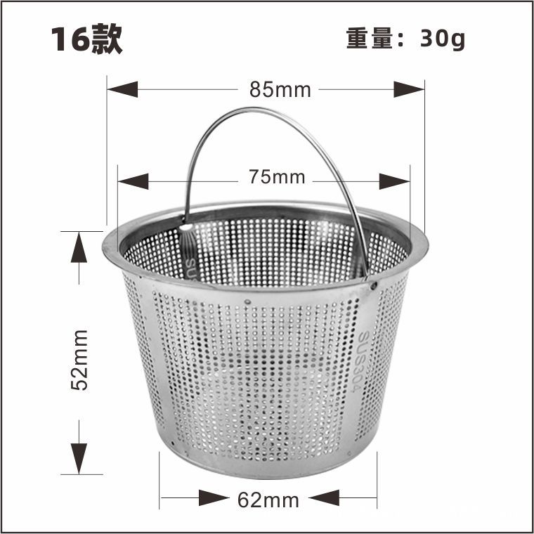 Universele gootsteen rioolzeef wastafel afvoer stop RVS gootsteen afvoer plug filter badkamer vloer afvoer keuken accessoire: Paars