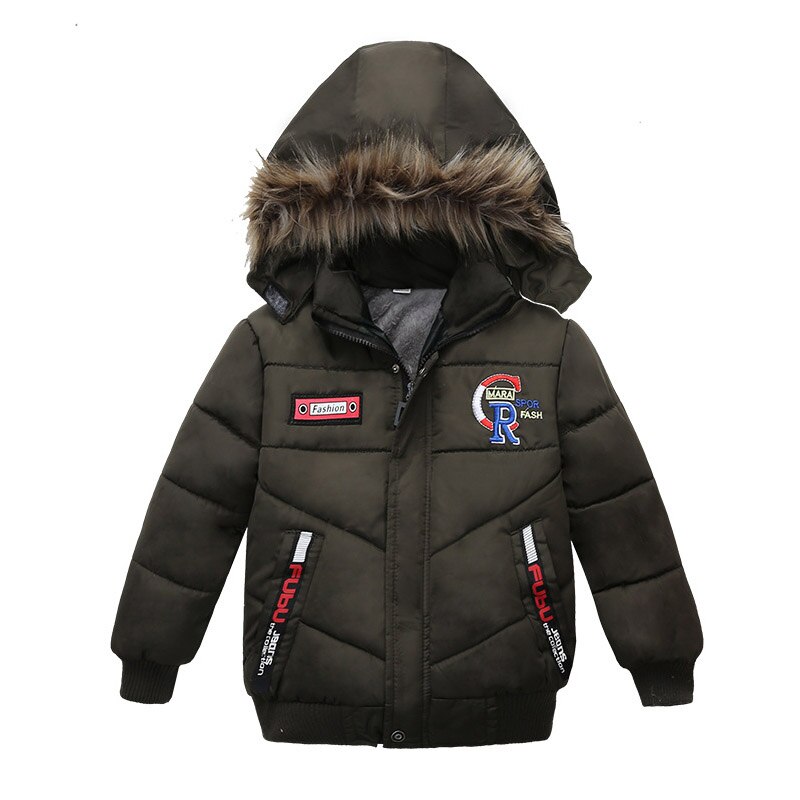 Herfst Winter Mode Jongens Dikke Warme Bovenkleding Jassen Kids Hooded Jas Kinderen Katoenen Jas Kinderen Jas Baby Jongens Kleding