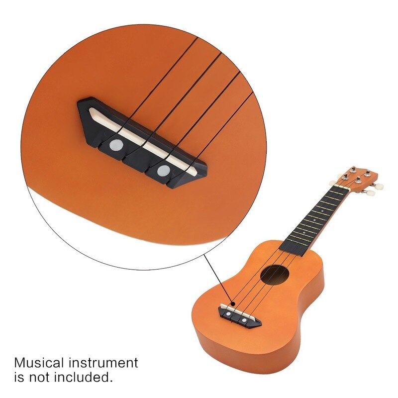 Musta/valkoinen nylon ukulele kielet kestävät tarvikkeet kielisoittimelle 4 kpl/setti