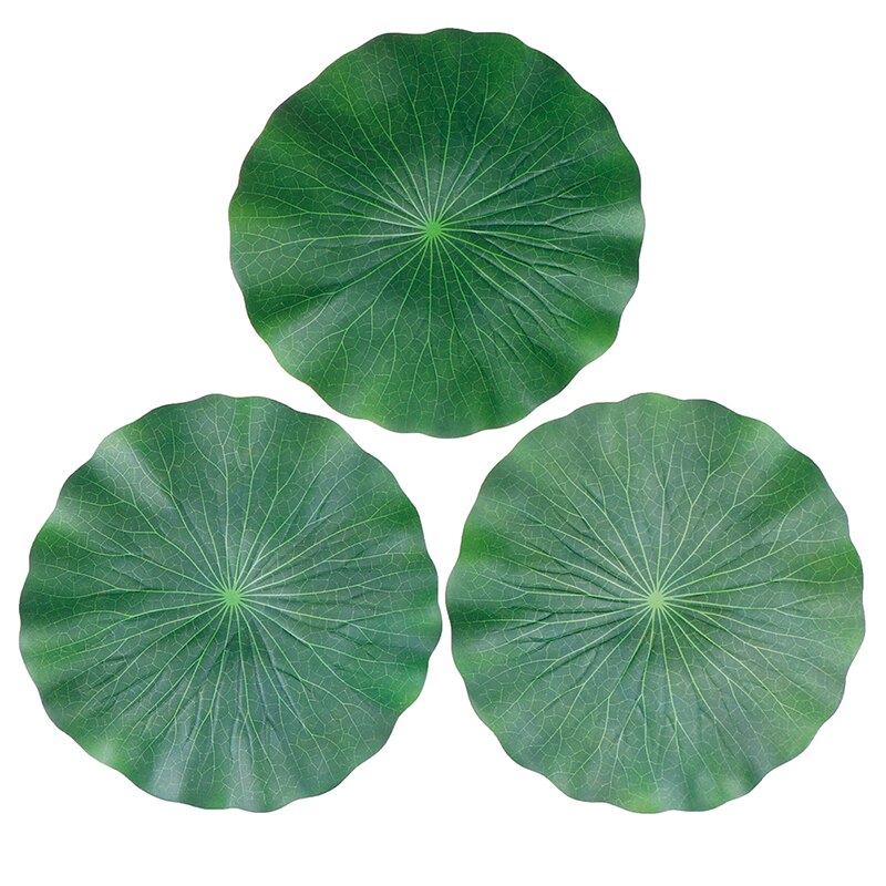 Paquete de 9 hojas de loto de espuma flotante artificiales, almohadillas de lirio de agua, adornos verdes perfectos para decoraciones de piscina de estanque de peces Koi de Patio