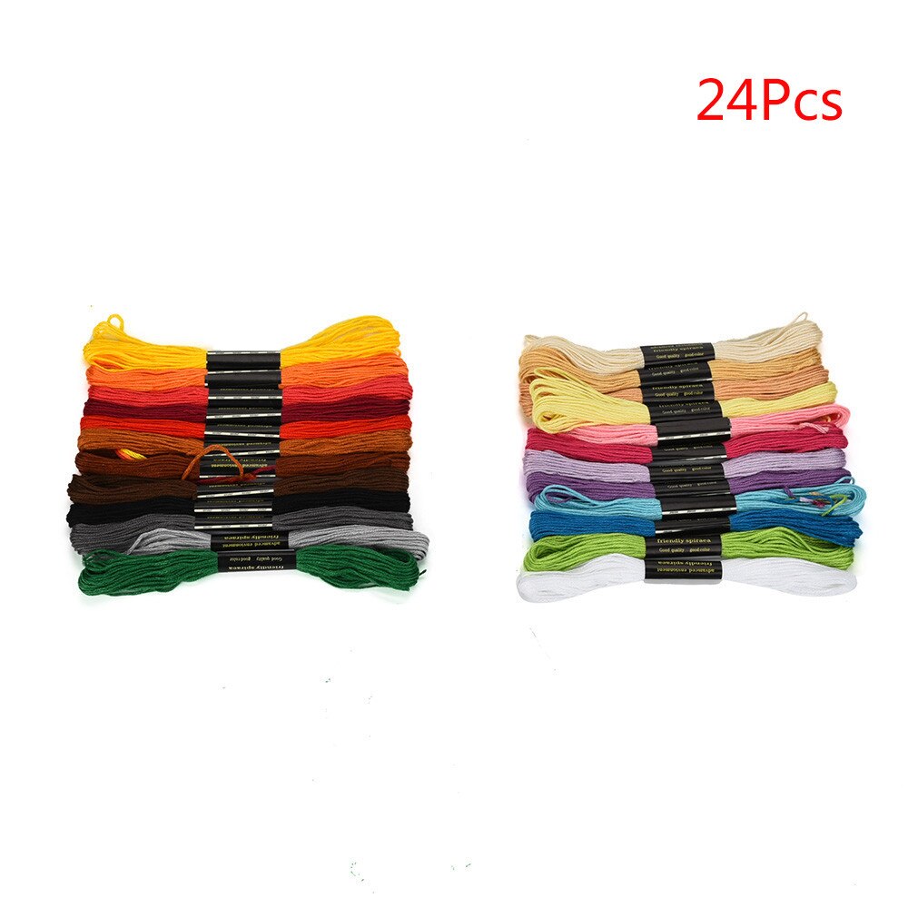 Premium Rainbow Color Embroidery Floss Cross Stitch Threads Cotton Cross Stitch Embroidery Floss Sewing Skeins Craft: D
