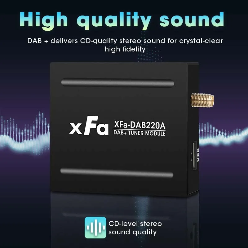 Dab/dab+ antenne med usb-adapter universal android bilradio gps stereomodtager dab dab+ signal hovedenhed led-indikator afspiller