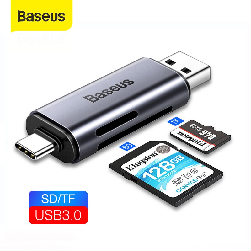 Baseus Usb Kaartlezer Sd Tf Card Usb 3.0 Cardreader Smart Memory Usb Type C Kaartlezers Adapter Voor Coputer laptop Acessories