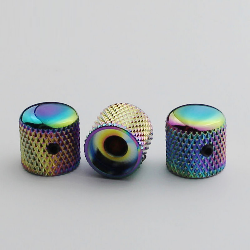 1 Stück Kuppel Metall Reinem kupfer Chamäleon Regenbogen Drehknopf Für E-gitarre Bass