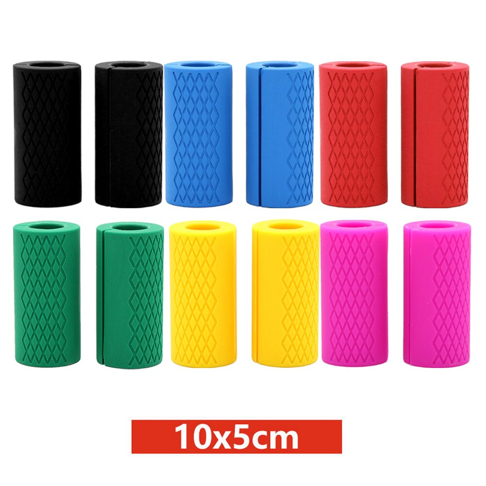 1 Pair Weightlifting Fat Grip Barbell Dumbbell Grips Kettlebell Fat Grip Thick Bar Handles Pull Up Weightlifting Support Silicon