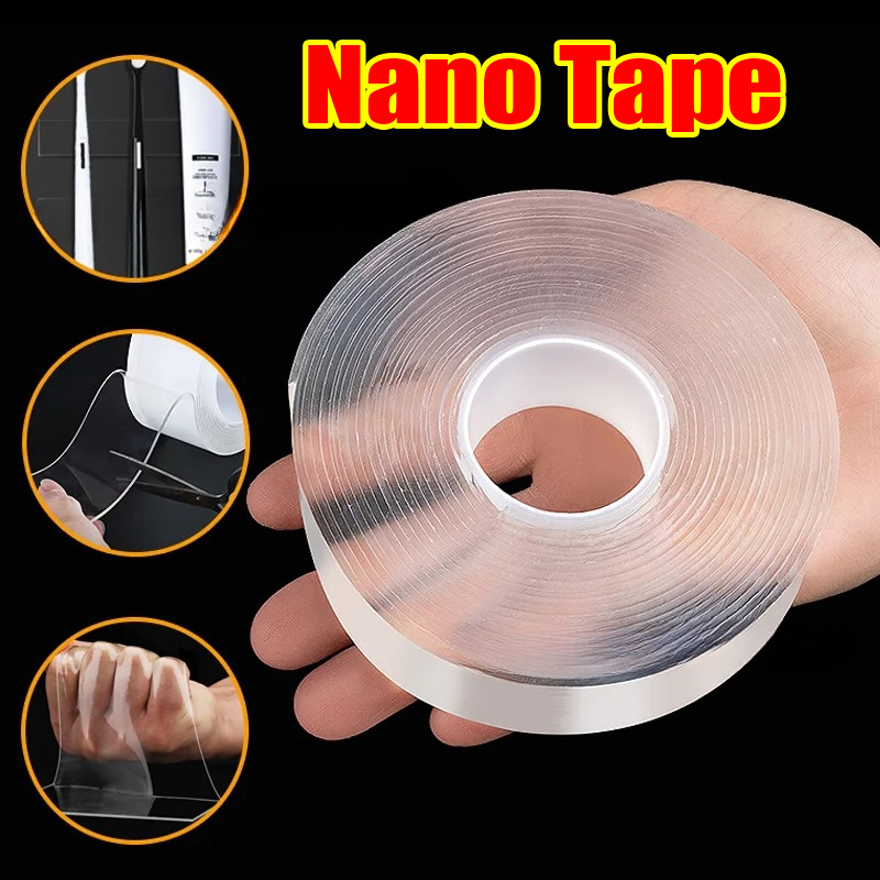 Nano cinta súper fuerte, cinta adhesiva de doble cara, cinta antideslizante Extra fuerte, cinta transparente impermeable para cocina y baño
