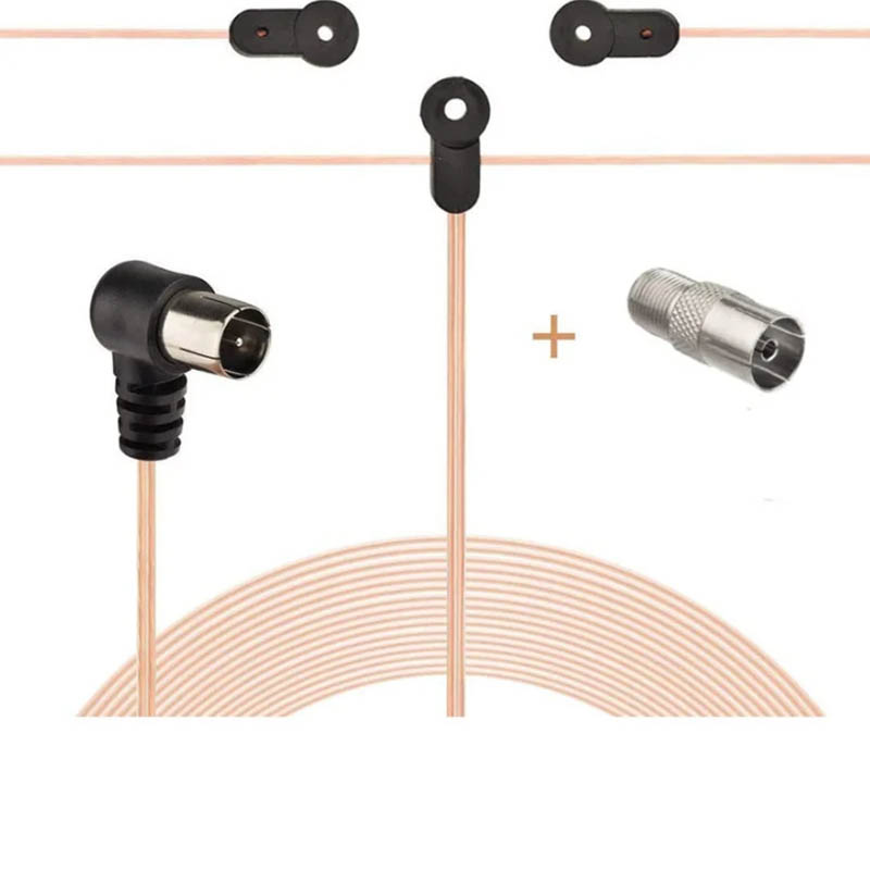 FM Dipole Antenna 75 Ohm Indoor FM Radio Antenna AM Loop Antenna for Indoor Bluetooth Home Stereo Receiver AV Audio