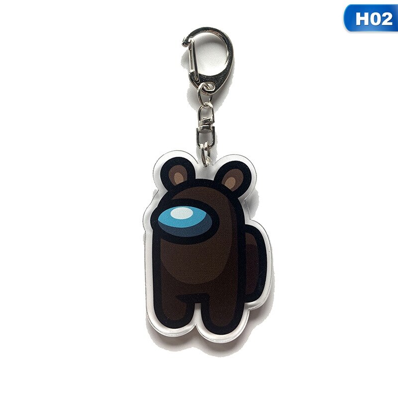Llavero periférico de la serie Game among us, colgante de acrílico,: H02