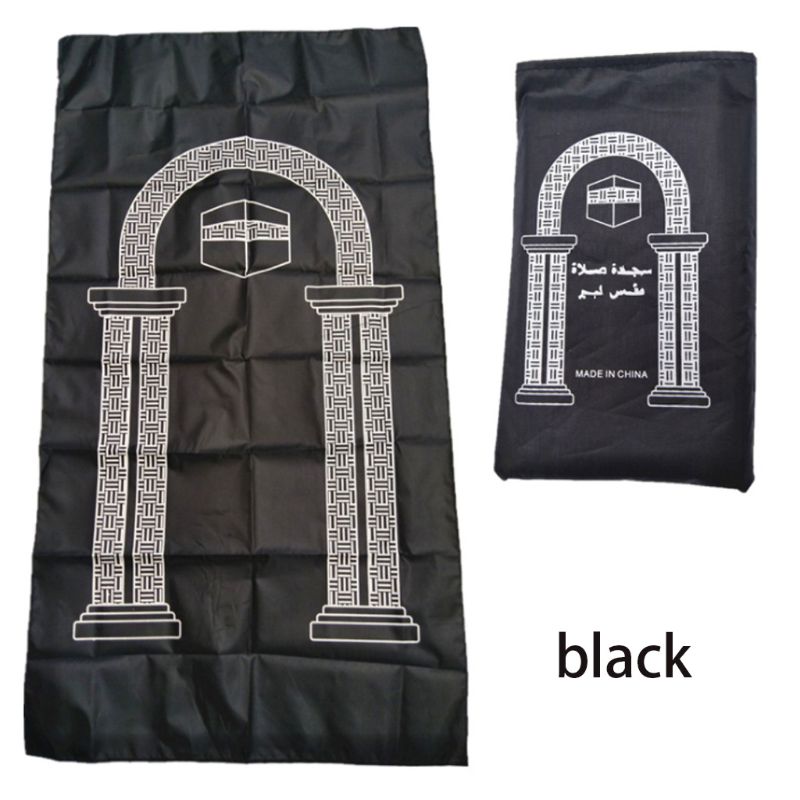 Tragbare Muslimischen Gebet Teppich Wasserdichte PU Geflochtene matt Einfach Drucken Reise Hause Decke 60x100CMRetailsale