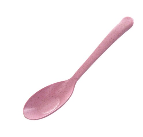1PCS Tableware Spoon Restaurant Home Supplies Eco-Friendly Wheat Straw Spoons Kitchen Accessories Long Handle Soup Spoon: 2