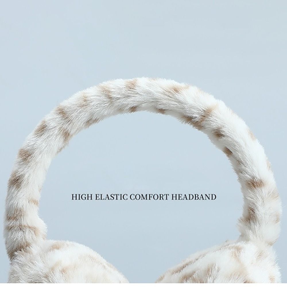 Cache-oreilles En Peluche Léopard Pliable Femme - Chaud, Doux, Design Oreilles De Chat - Pour Hiver, Extérieur