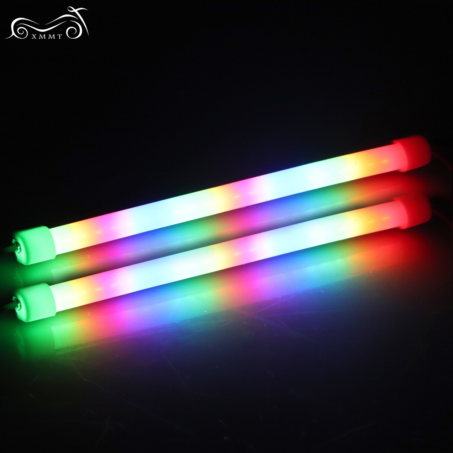 Motorrad Universal- LED 39 - 41mm Gabel Blinker Lauflicht Streifen Für Harley Electra Straße gleiten FLHR FLHX