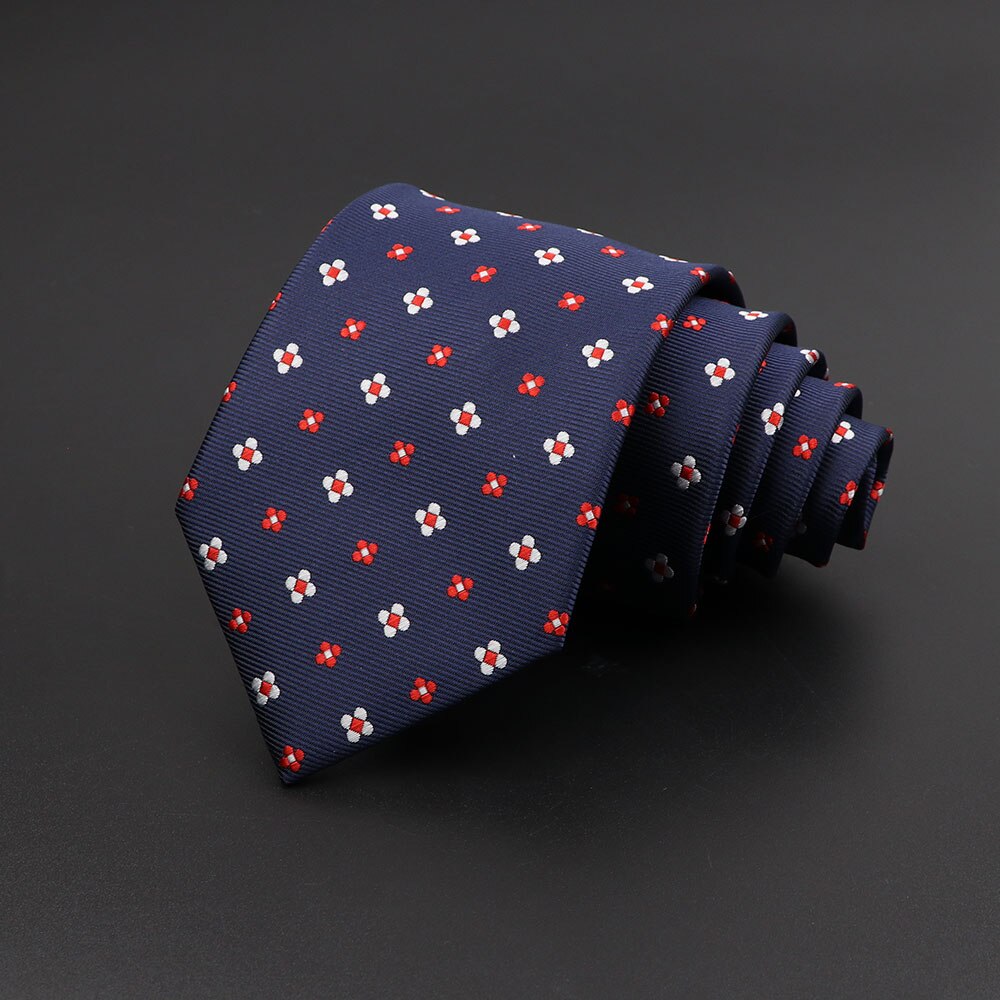 Mannen Stropdas Klassieke Effen Kleur Streep Plaid 8Cm Jacquard Marine Stropdas Accessoires Dagelijkse Slijtage Das Wedding Party