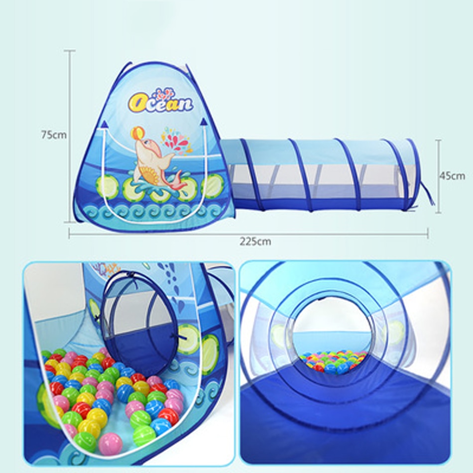 3 Teile/los Baby Laufstall Tragbare Laufstall für Kinder Klapp Baby Spielplatz Kind Zelt mit Krabbeln Tunnel Ball Pool Baby Park