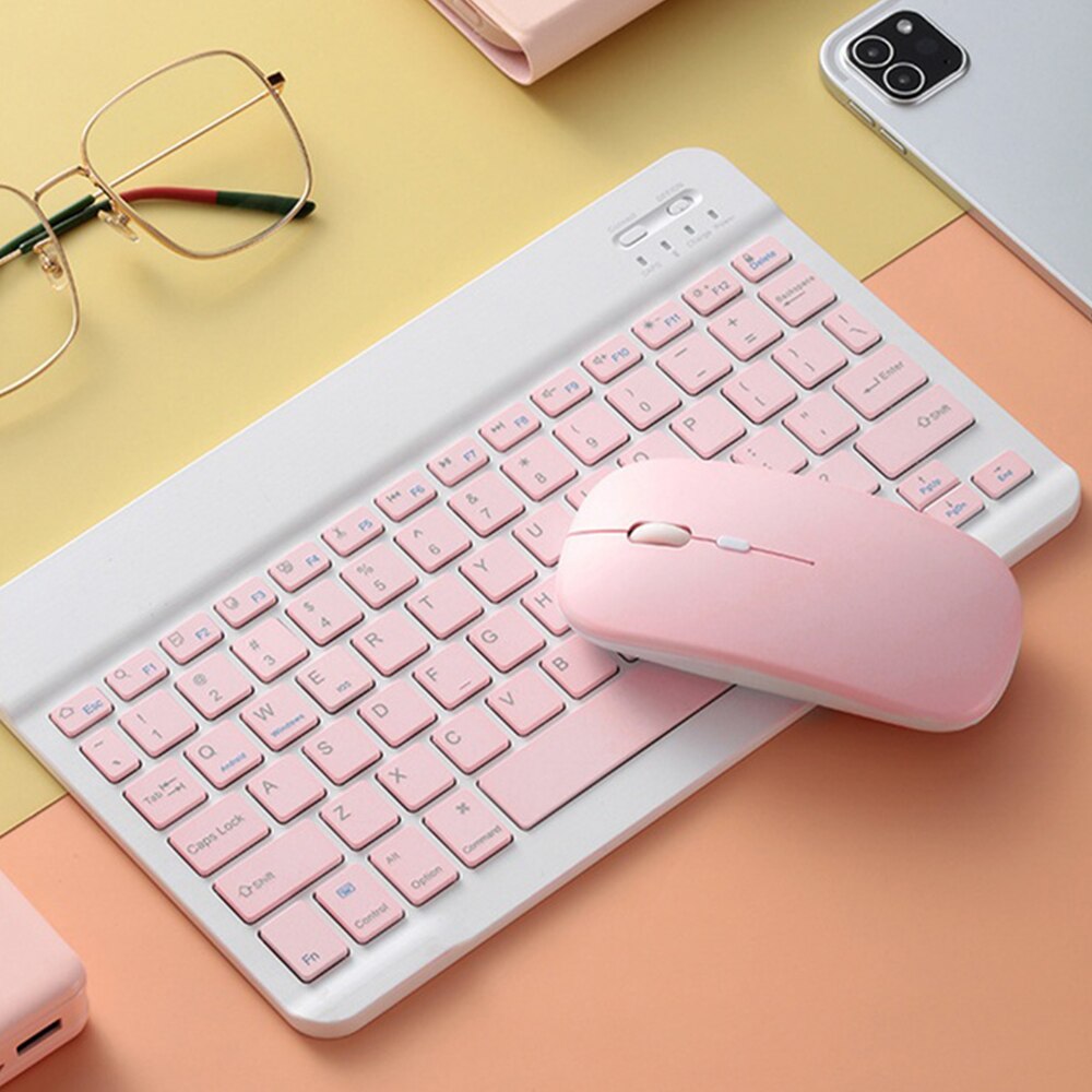 Keyboard Mouse Combos Bluetooth Ultra-thin Portable For ipad Tablet Laptop Smartphone Wireless Keyboard Mouse Set