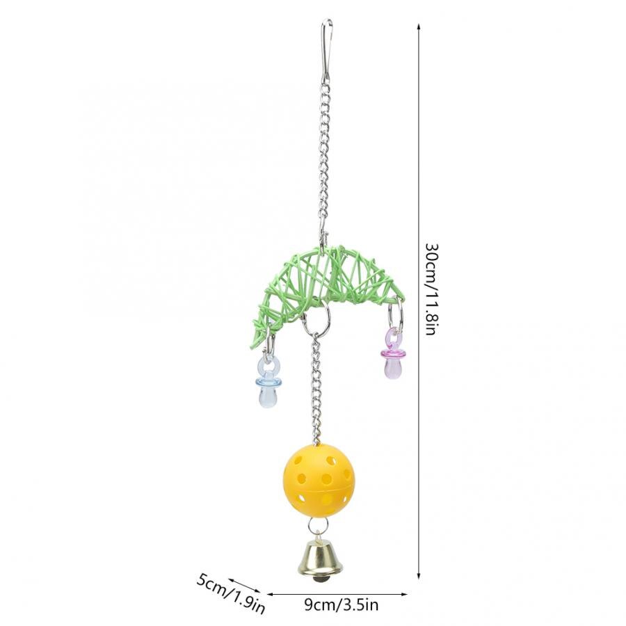 6 Styles Brain Game Toy Plastic Pet Bird Chewing Biting Hanging Tooth Grinding Natural Straw Plaiting Cage Toys Parrots Supplies