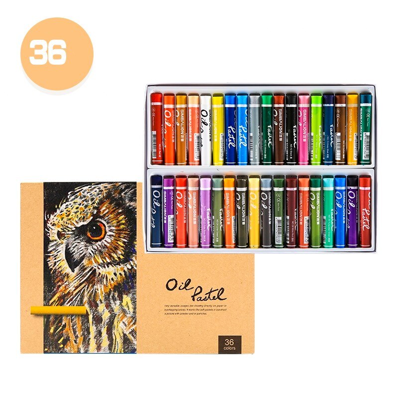 painting oily crayon 36/48/60 color set graffiti soft crayon paint pen artist school stationery art supplies: 36-color oily pastel