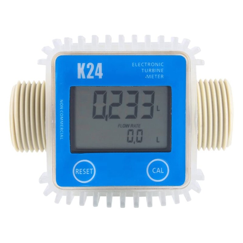 K24 Turbine Digital Oil Fuel Flow Meter Gauge For Chemicals Liquid Water U1JB