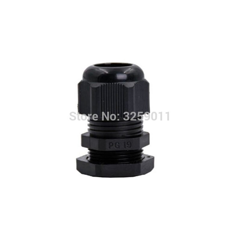 50PCS Cable Glands PG 19 Black White Waterproof Adjustable Nylon Connectors Joints With Gaskets 12-16mm For Electrical Appliance
