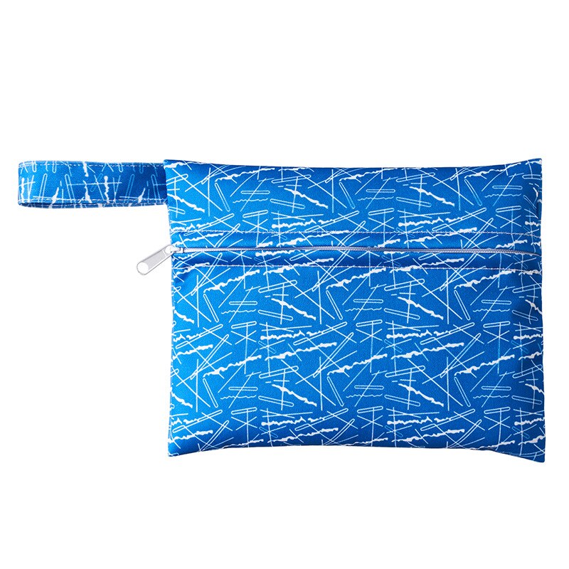 Mini Dry Wet Bag Herbruikbare Wetbag Voor Maandverband Verpleging Pads Enkele Pocket Waterdichte Pul Rits Reizen Wandelwagen Zak 14*18Cm: ZQG-MB-14