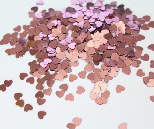 Turkusowy niebieski małe błyszczące serce ślub niemowlę prysznic chrzciny 1st komunii konfetti dekoracja stołu: różowy serce